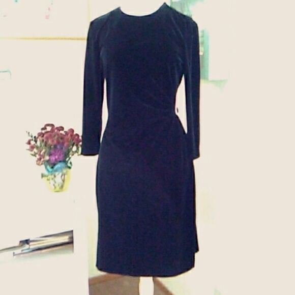 Connected Apparel Embellished Velvet Dress - Picture 1 of 9
